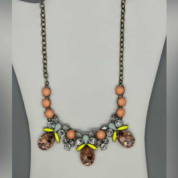 Orange Colorburst Crystal Necklace - Picture 1 of 3